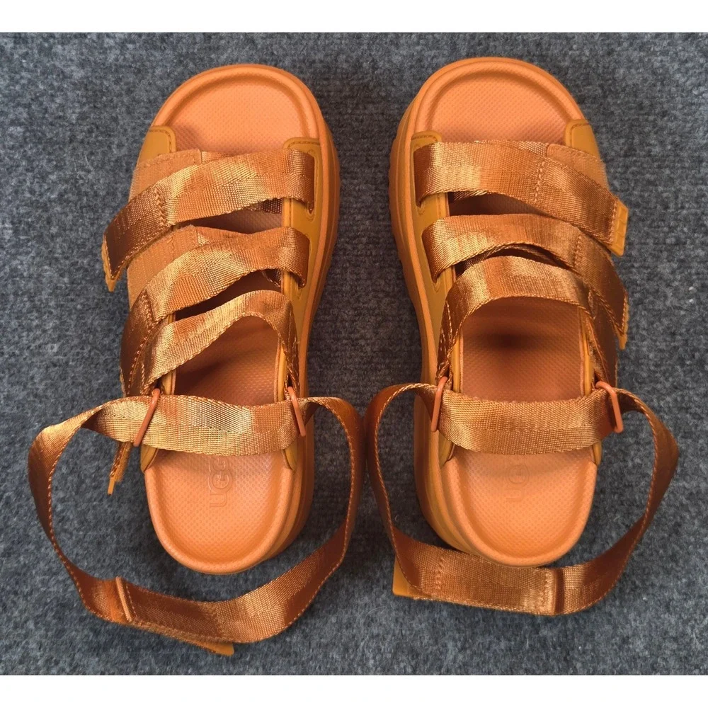 UGG Ashton Ankle Sandal Womens Sandle Orange Platform Lug Sole Strappy 1167431
